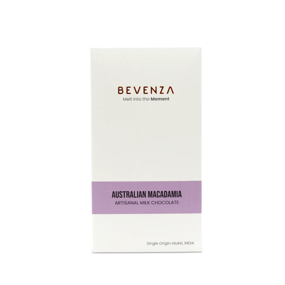 Bevenza Australian Macadamia Artisanal Milk Chocolate
